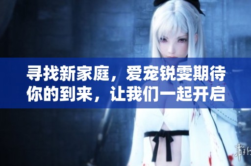 寻找新家庭，爱宠锐雯期待你的到来，让我们一起开启新篇章