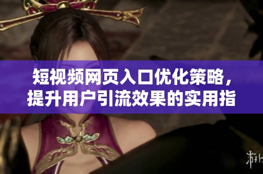 短视频网页入口优化策略，提升用户引流效果的实用指南
