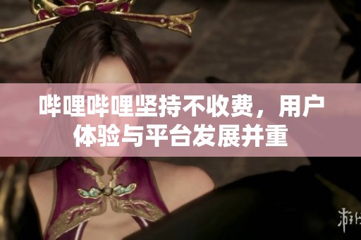 哔哩哔哩坚持不收费，用户体验与平台发展并重