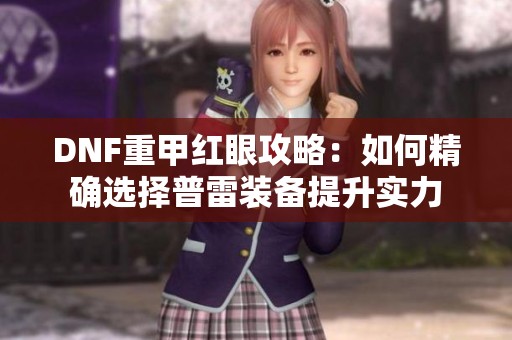 DNF重甲红眼攻略：如何精确选择普雷装备提升实力