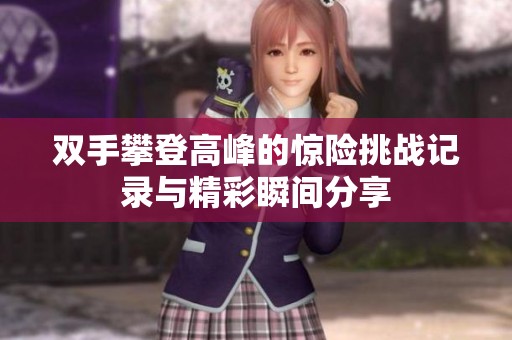 双手攀登高峰的惊险挑战记录与精彩瞬间分享