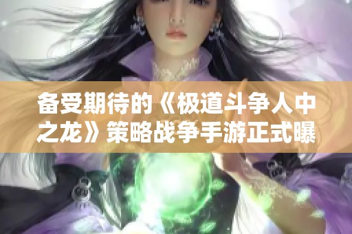 备受期待的《极道斗争人中之龙》策略战争手游正式曝光