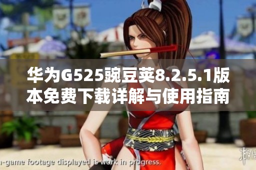 华为G525豌豆荚8.2.5.1版本免费下载详解与使用指南