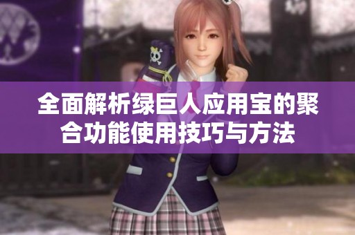 全面解析绿巨人应用宝的聚合功能使用技巧与方法