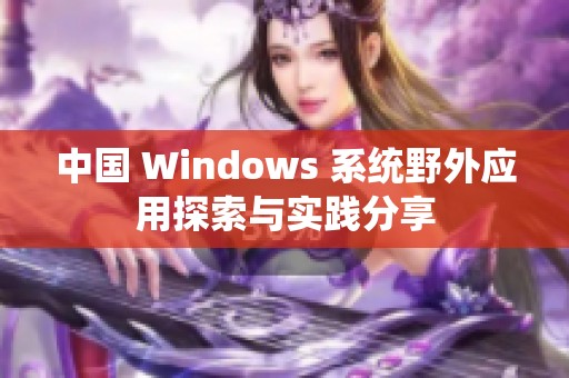 中国 Windows 系统野外应用探索与实践分享