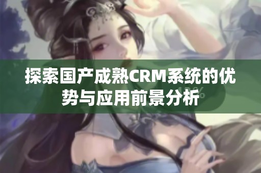 探索国产成熟CRM系统的优势与应用前景分析