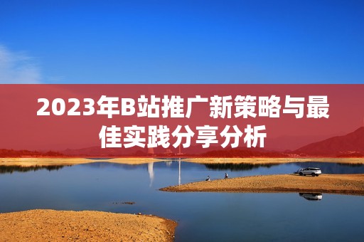 2023年B站推广新策略与最佳实践分享分析