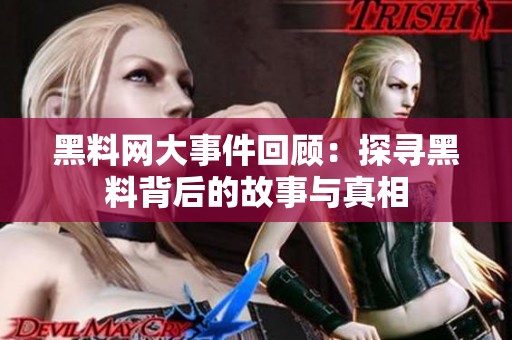 黑料网大事件回顾：探寻黑料背后的故事与真相