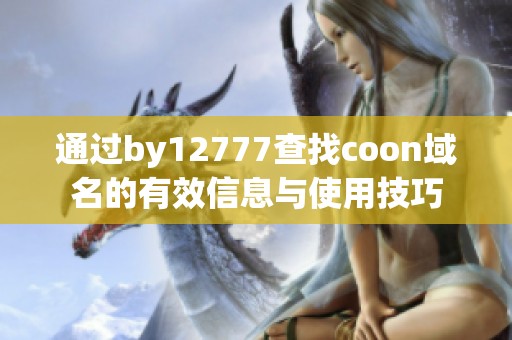 通过by12777查找coon域名的有效信息与使用技巧