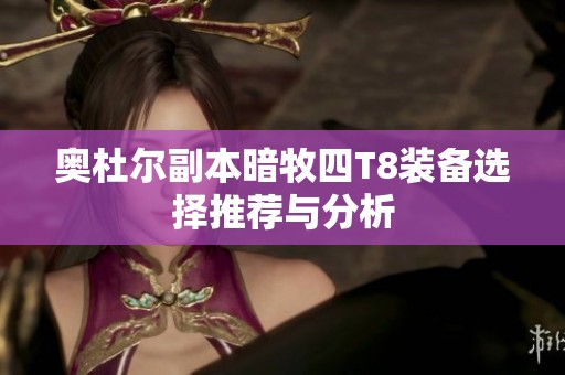 奥杜尔副本暗牧四T8装备选择推荐与分析