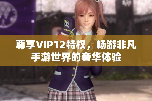 尊享VIP12特权，畅游非凡手游世界的奢华体验