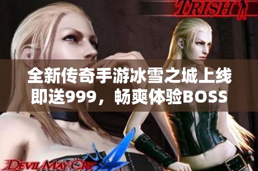全新传奇手游冰雪之城上线即送999，畅爽体验BOSS战斗乐趣