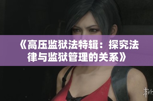 《高压监狱法特辑：探究法律与监狱管理的关系》