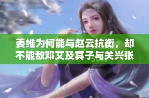 姜维为何能与赵云抗衡，却不能敌邓艾及其子与关兴张苞