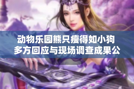 动物乐园熊只瘦得如小狗 多方回应与现场调查成果公布