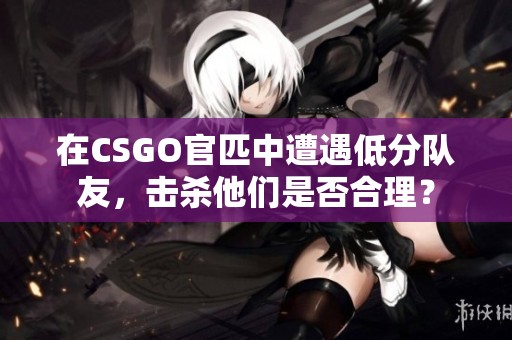 在CSGO官匹中遭遇低分队友，击杀他们是否合理？