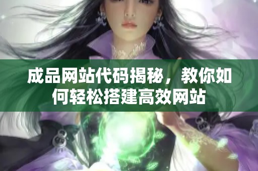 成品网站代码揭秘，教你如何轻松搭建高效网站