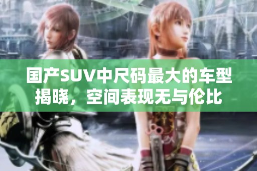 国产SUV中尺码最大的车型揭晓，空间表现无与伦比
