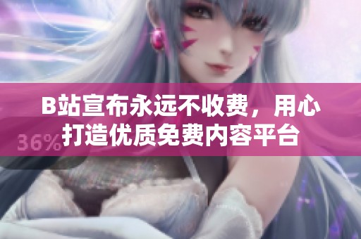 B站宣布永远不收费，用心打造优质免费内容平台