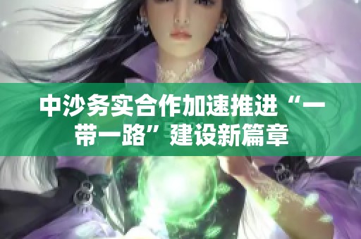 中沙务实合作加速推进“一带一路”建设新篇章