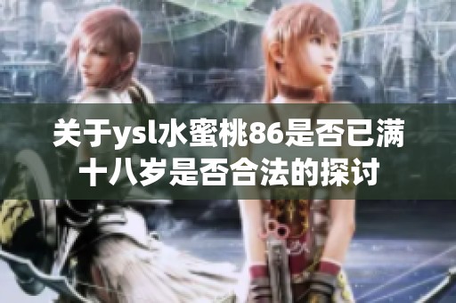 关于ysl水蜜桃86是否已满十八岁是否合法的探讨