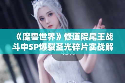 《魔兽世界》修道院尾王战斗中SP爆裂圣光碎片实战解析与心得分享