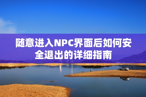 随意进入NPC界面后如何安全退出的详细指南