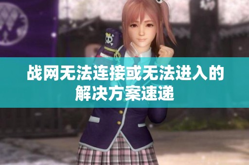 战网无法连接或无法进入的解决方案速递