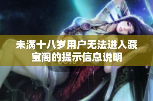 未满十八岁用户无法进入藏宝阁的提示信息说明