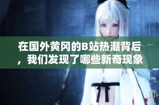 在国外黄冈的B站热潮背后，我们发现了哪些新奇现象