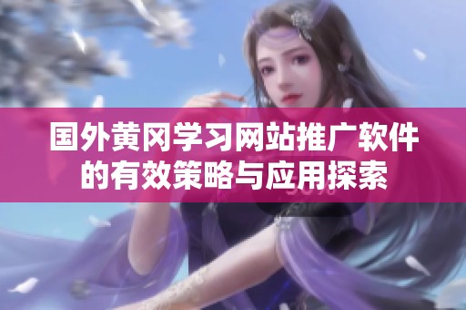 国外黄冈学习网站推广软件的有效策略与应用探索