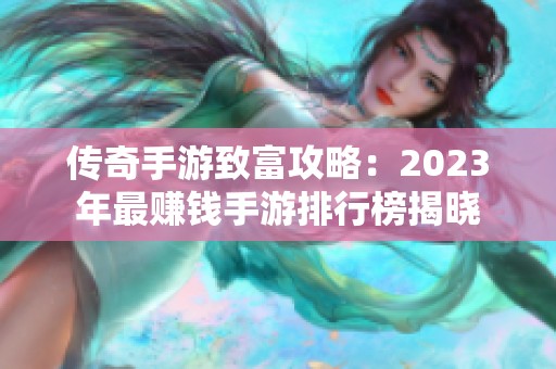 传奇手游致富攻略：2023年最赚钱手游排行榜揭晓