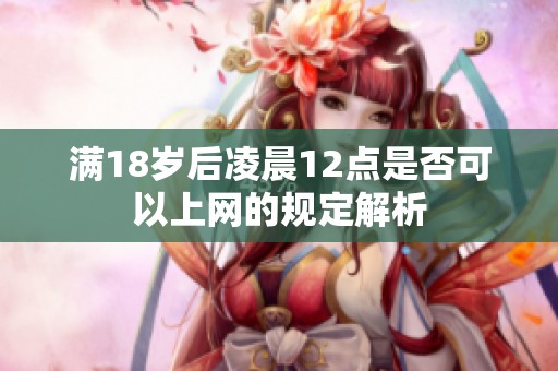 满18岁后凌晨12点是否可以上网的规定解析