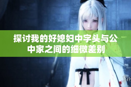 探讨我的好媳妇中字头与公中家之间的细微差别