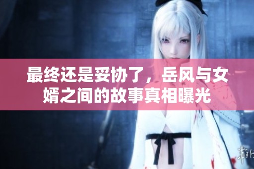 最终还是妥协了，岳风与女婿之间的故事真相曝光