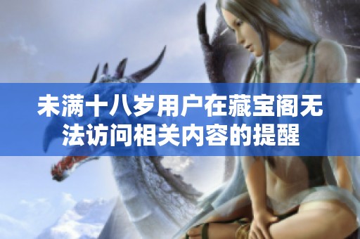 未满十八岁用户在藏宝阁无法访问相关内容的提醒