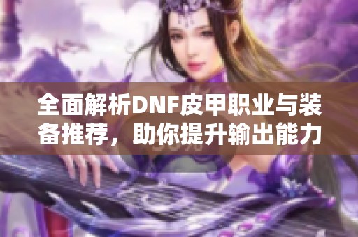 全面解析DNF皮甲职业与装备推荐，助你提升输出能力！