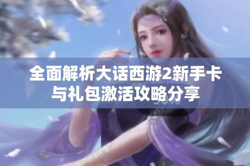全面解析大话西游2新手卡与礼包激活攻略分享