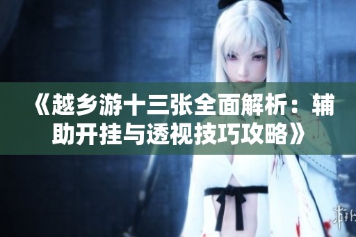 《越乡游十三张全面解析：辅助开挂与透视技巧攻略》