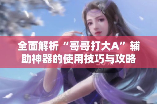 全面解析“哥哥打大A”辅助神器的使用技巧与攻略