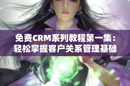 免费CRM系列教程第一集：轻松掌握客户关系管理基础知识