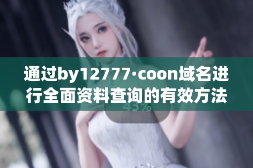 通过by12777·coon域名进行全面资料查询的有效方法