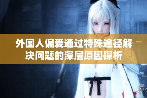 外国人偏爱通过特殊途径解决问题的深层原因探析