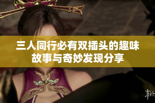 三人同行必有双插头的趣味故事与奇妙发现分享