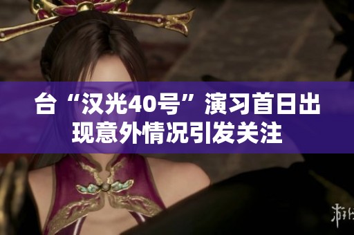 台“汉光40号”演习首日出现意外情况引发关注