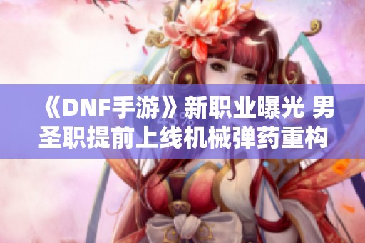 《DNF手游》新职业曝光 男圣职提前上线机械弹药重构引热议