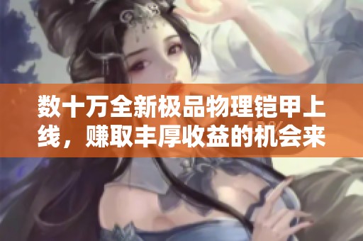数十万全新极品物理铠甲上线，赚取丰厚收益的机会来临！