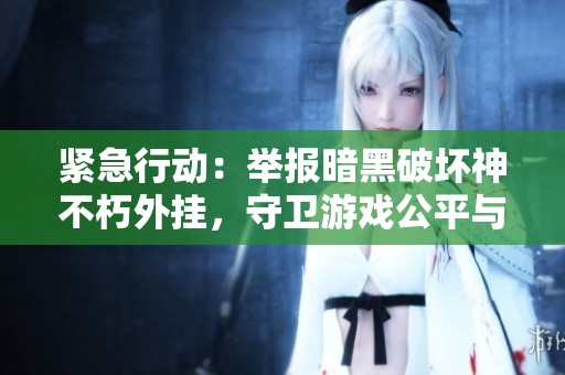 紧急行动：举报暗黑破坏神不朽外挂，守卫游戏公平与正义
