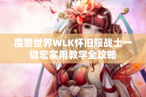 魔兽世界WLK怀旧服战士一键宏实用教学全攻略
