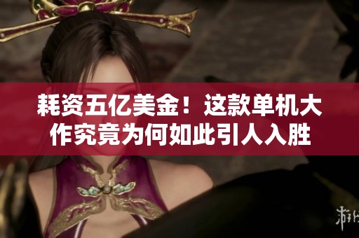 耗资五亿美金！这款单机大作究竟为何如此引人入胜